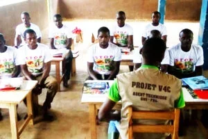 Session de formation avec un agent technique