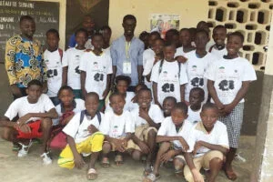 Enfants du club avec leur encadreur